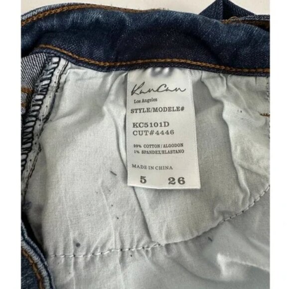 🥳 FINAL SALE 🎉 Kancan Hippie Distressed Fringed Jean Sz 26 - Picture 8 of 10